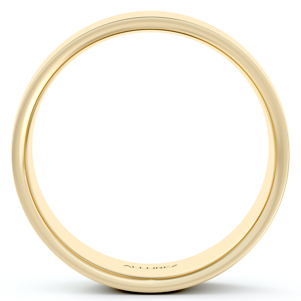 Men's Wedding Band Low Dome Comfort-Fit in 14k Yellow Gold (7 mm)