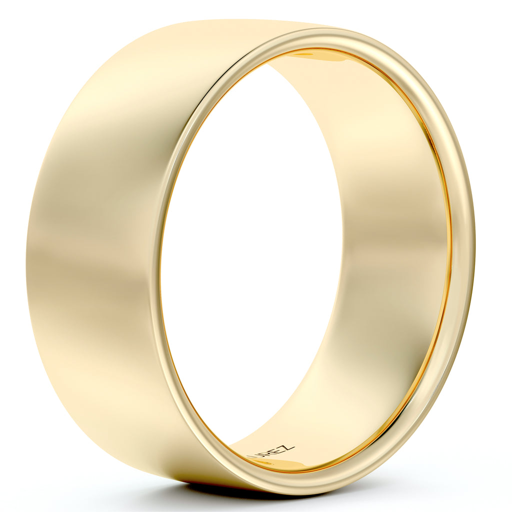 Men's Wedding Band Low Dome Comfort-Fit in 18k Yellow Gold (7 mm)