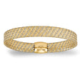 Flexible Woven Stretch Luxe Bangle Bracelet 14k Two-Tone Gold