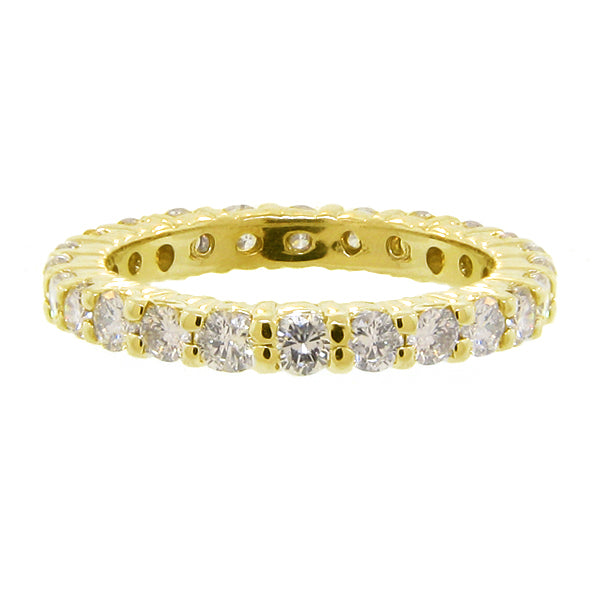 Lab Grown Diamond Eternity Ring Wedding Band 14k Yellow Gold (1.07ctw)