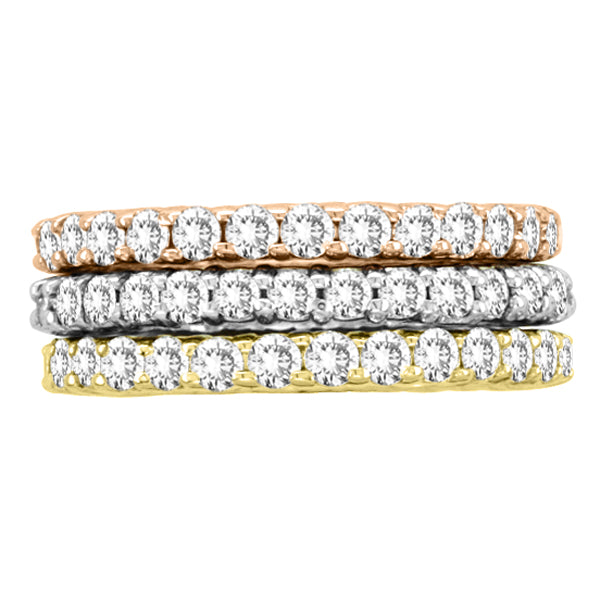 Lab Grown Diamond Eternity Ring Wedding Band 14k Yellow Gold (1.07ctw)
