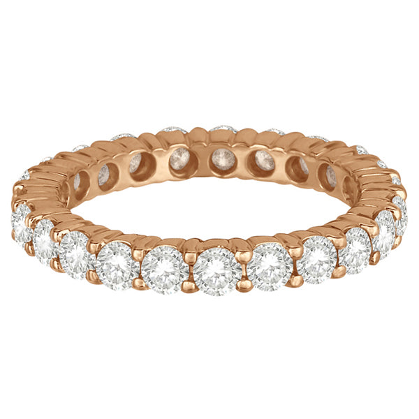 Lab Grown Diamond Eternity Ring Wedding Band 14k Rose Gold (2.50ct)