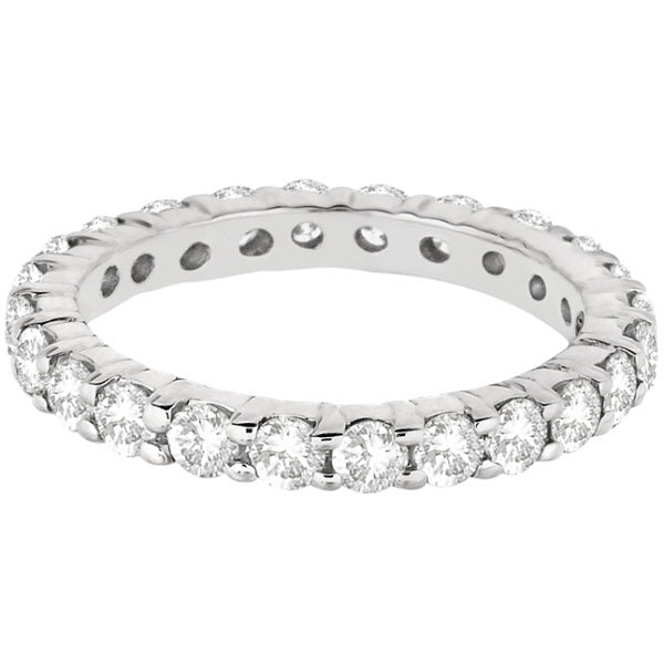 Lab Grown Diamond Eternity Ring Wedding Band in 14k White Gold (2.00ct)