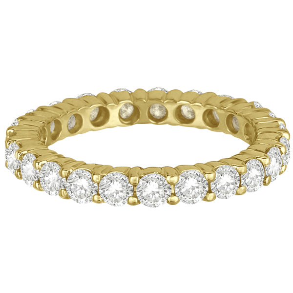 Lab Grown Diamond Eternity Ring Wedding Band 14k Yellow Gold (2.50ct)