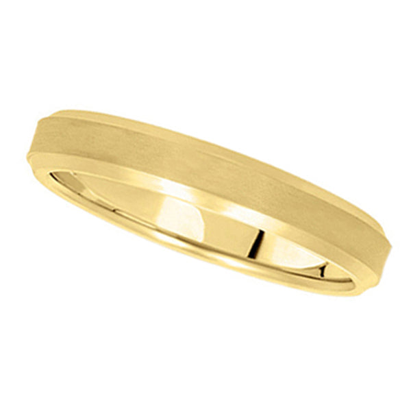 Comfort-Fit Carved Wedding Band in 14k Yellow Gold (4mm)