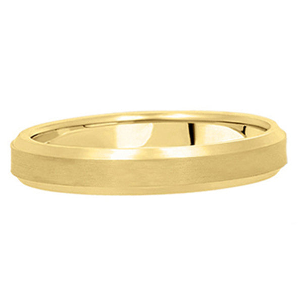 Comfort-Fit Carved Wedding Band in 14k Yellow Gold (4mm)