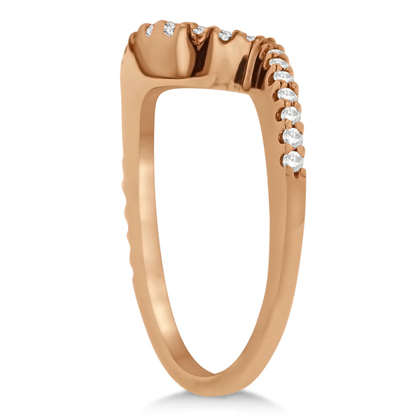 Contour Lab Diamond Wedding Band Prong Set in 18k Rose Gold 0.25ct