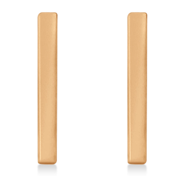 Post-Back Petite Bar Earrings 14k Rose Gold