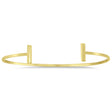 T Shape Cuff Bangle Bracelet 14k Yellow Gold