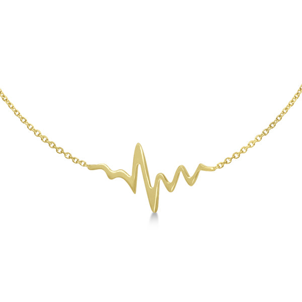 Adjustable Heartbeat Bracelet in 14k Yellow Gold