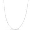 Handmade Elongated Paperclip Link Chain Necklace 14k White Gold