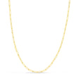 Handmade Elongated Paperclip Link Chain Necklace 14k Yellow Gold