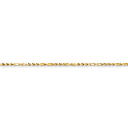 Diamond-cut Milano Rope Chain Necklace in 14k Yellow Gold