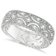 Diamond Milgrain Vintage Eternity Band 14k White Gold (0.34ct)