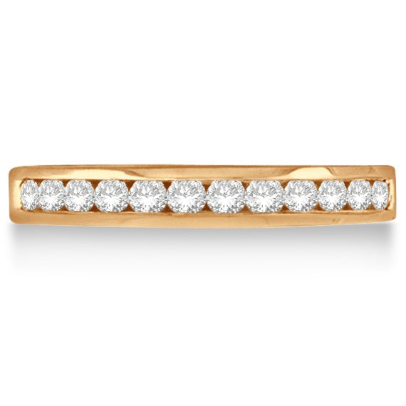 Channel-Set Diamond Ring Band in 14k Rose Gold (0.33ct)