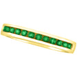 Channel-Set Emerald Band Stackable Ring 14k Yellow Gold (0.40ct)