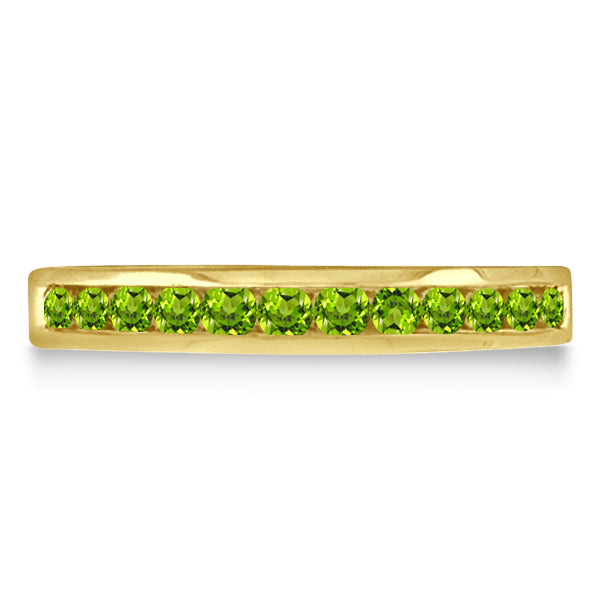 Channel-Set Peridot Stackable Ring in 14k Yellow Gold (0.40ct)