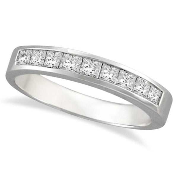 Princess-Cut Channel-Set Diamond Ring in 14k White Gold (0.50ct)