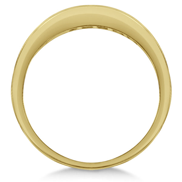 Princess-Cut Channel-Set Blue Sapphire Ring Band 14k Yellow Gold (1.00ct)
