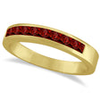 Princess-Cut Channel-Set Stackable Garnet Ring 14k Yellow Gold (1.00ct)