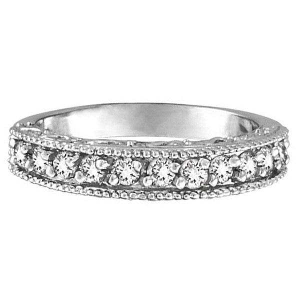 Stackable Diamond Ring Anniversary Band 14k White Gold (0.31ct)