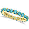 Fancy Lab Blue Lab Diamond Eternity Ring Band 14k Yellow Gold (1.07ct)