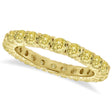 Lab Yellow Diamond Eternity Ring Anniversary Band 14k Gold (1.07ct)