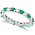 Eternity Lab  Diamond & Emerald Ring Band 14k White Gold (2.35ct)