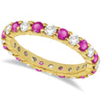 Eternity Lab  Diamond & Pink Sapphire Ring Band 14k Yellow Gold (2.35ct)