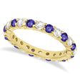 Eternity Lab  Diamond & Tanzanite Ring Band 14k Yellow Gold (2.40ct)