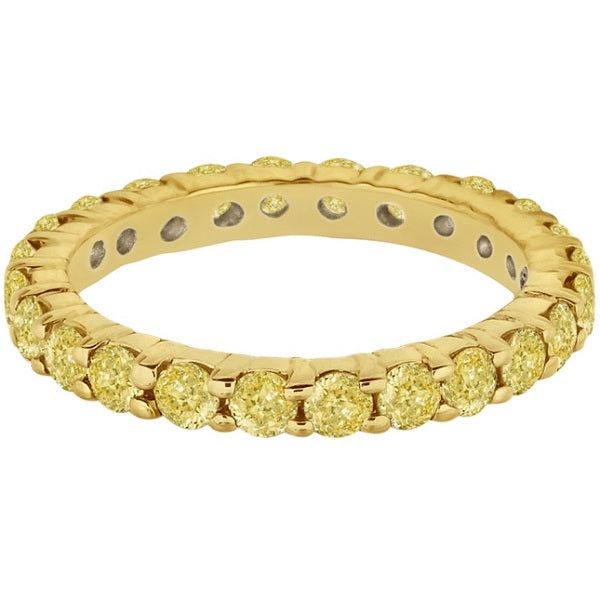 Fancy Yellow Canary Diamond Eternity Band 14k Yellow Gold (2.00ct)