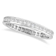 Princess-Cut Lab Diamond Eternity Ring Band 14k White Gold (1.16ct)