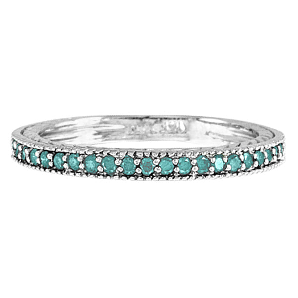 Blue Diamond Stackable Ring 14K White Gold (0.31ct)