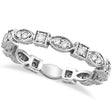 Antique Style Diamond Eternity Ring Band in 14k White Gold (0.36ct)