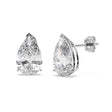 0.75ct Pear-Cut Moissanite Stud Earrings 18kt White Gold (F-G, VVS1)