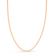 Bead Chain Necklace With Lobster Lock 14k Rose Gold