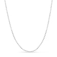 Small Beads Chain Necklace 14k White Gold