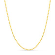 Small Beads Chain Necklace 14k Yellow Gold