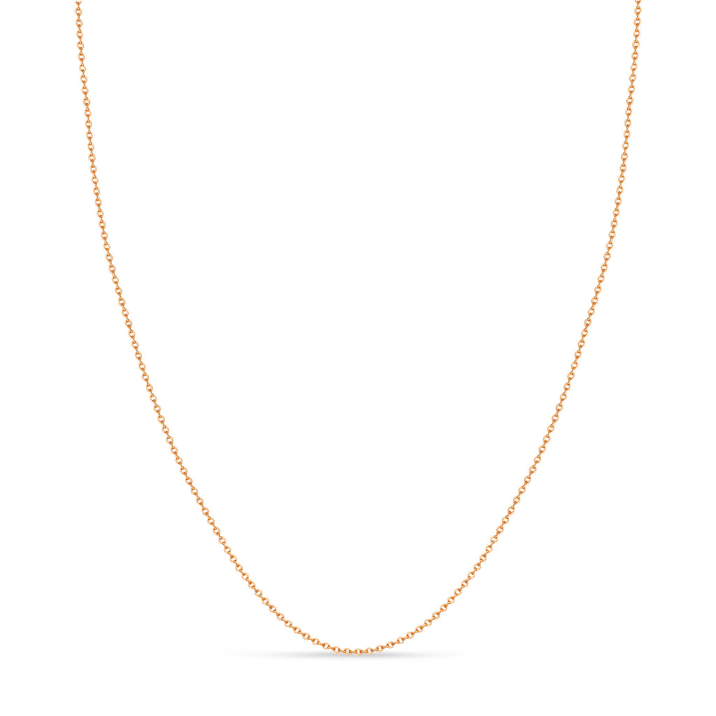 Cable Chain Necklace With Lobster Lock 14k Rose Gold