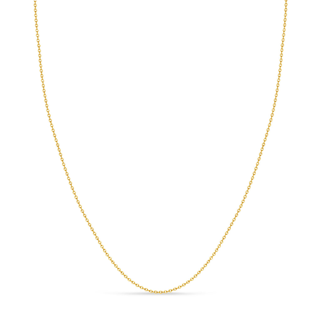 Cable Chain Necklace With Lobster Lock 14k Yellow Gold