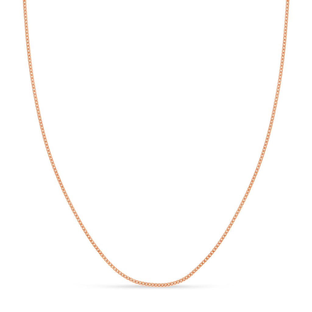 Franco Chain Necklace With Lobster Lock 14k Rose Gold