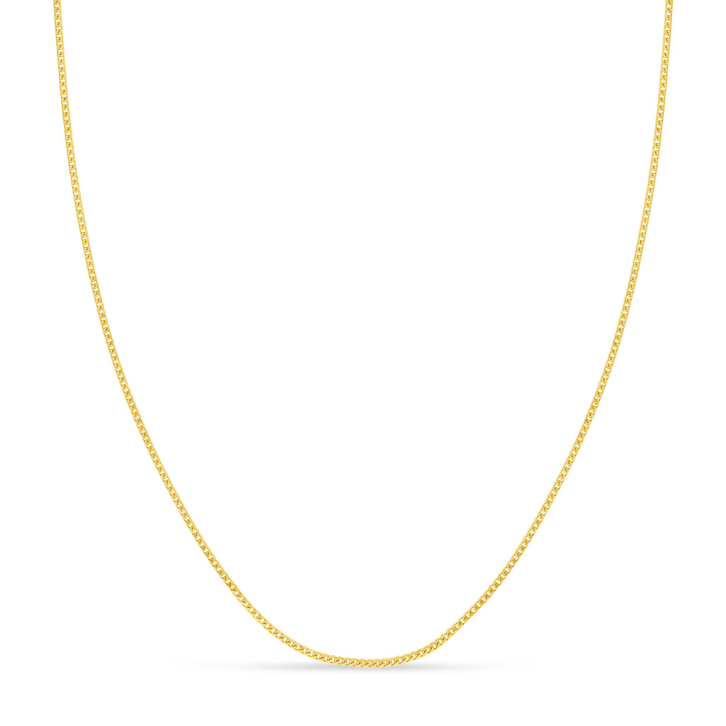 Franco Chain Necklace With Lobster Lock 14k Yellow Gold