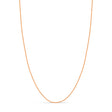 Round Wheat Chain Necklace With Lobster Lock 14k Rose Gold