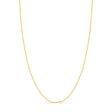 Round Wheat Chain Necklace With Lobster Lock 14k Yellow Gold