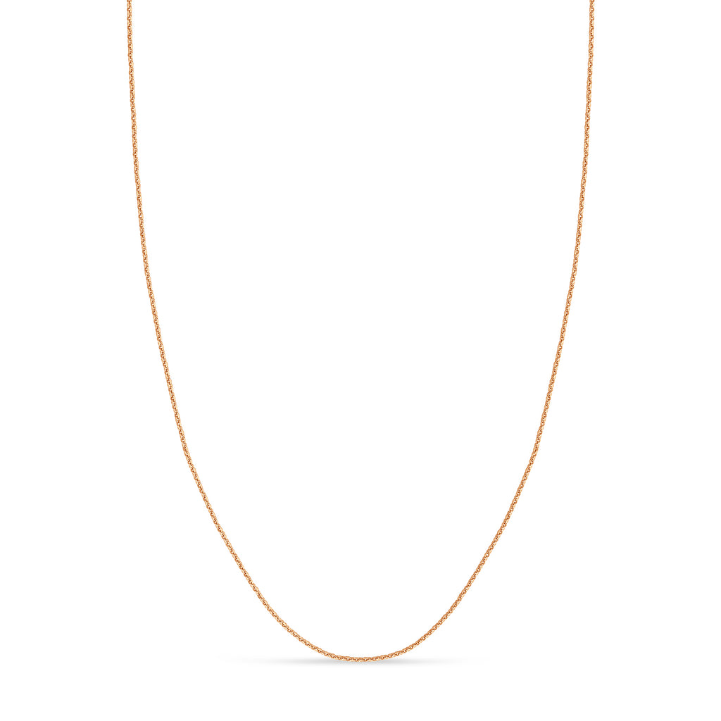 Cable Chain Necklace With Lobster Lock 14k Rose Gold