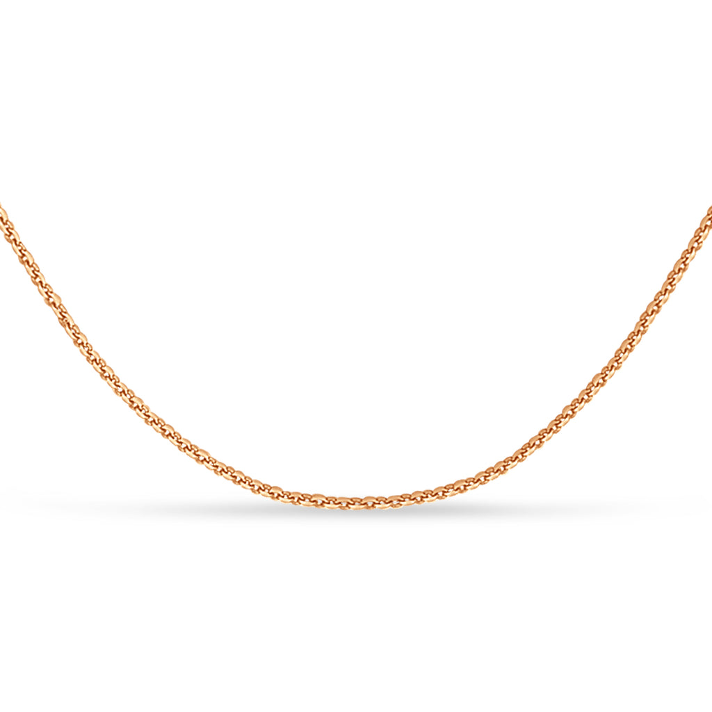 Cable Chain Necklace With Lobster Lock 14k Rose Gold