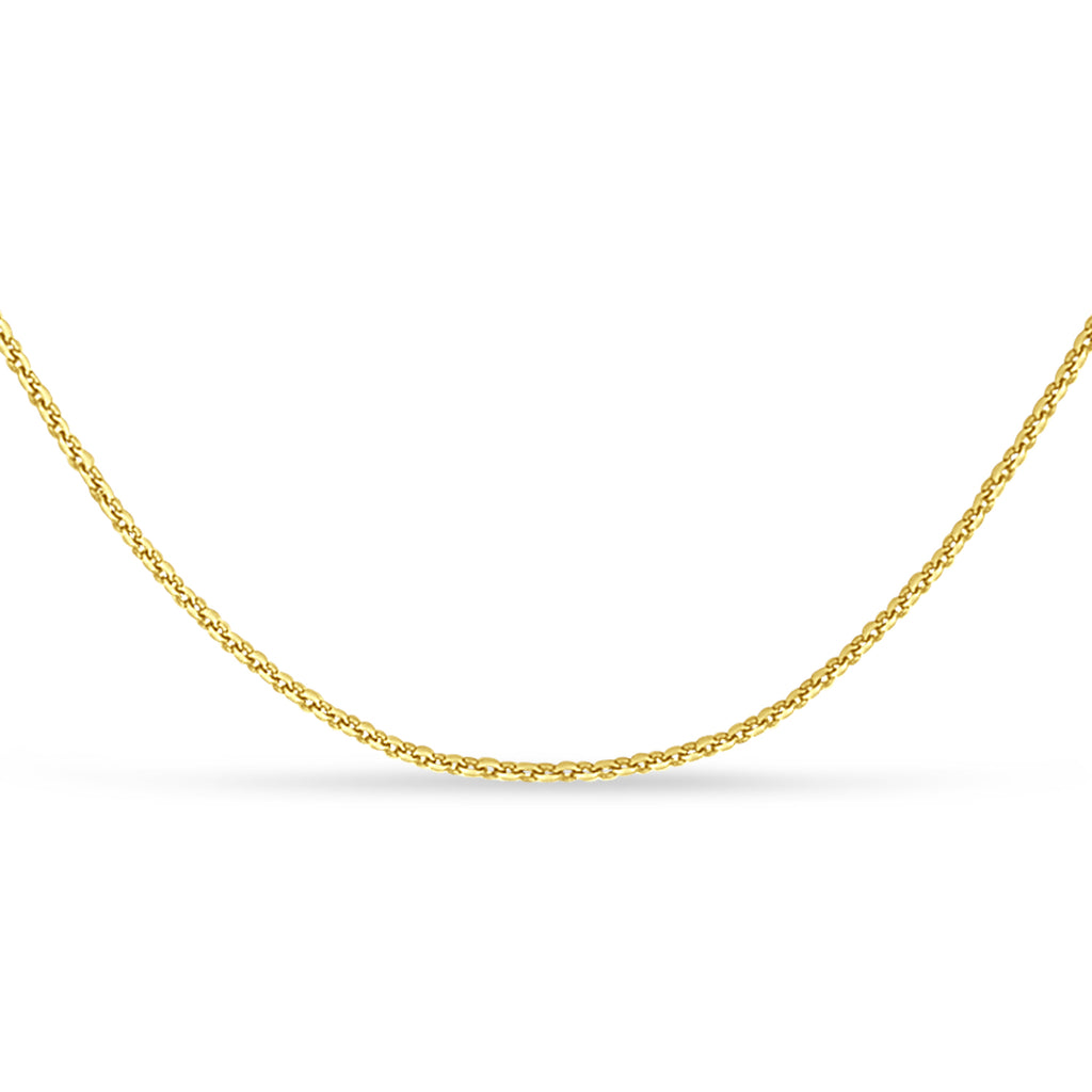 Cable Chain Necklace With Lobster Lock 14k Yellow Gold