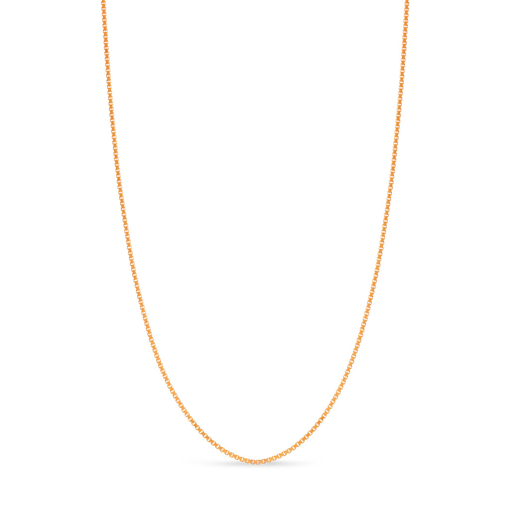 Large Box Chain Necklace With Lobster Lock 14k Rose Gold