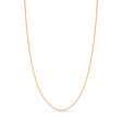 Large Box Chain Necklace With Lobster Lock 14k Rose Gold