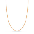 Hollow Rolo Chain Necklace 14k Rose Gold